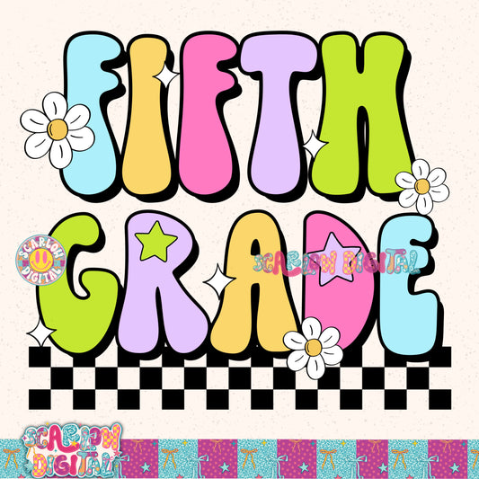 Fifth Grade Back to School PNG Digital Design