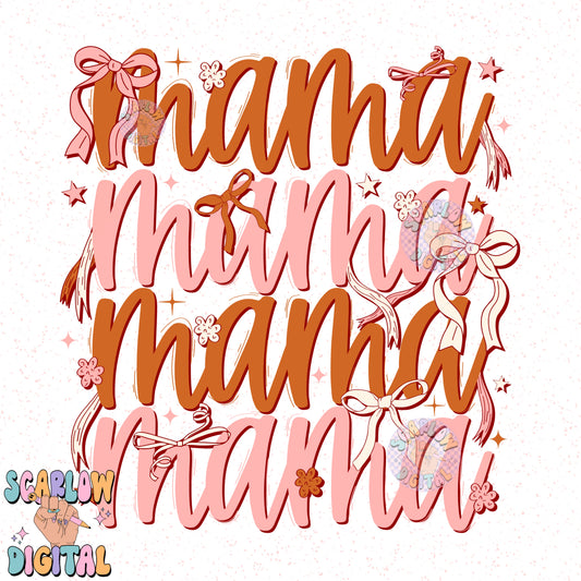 Mama PNG Digital Design Download, coquette mama png, mama bow designs, bow png, pretty designs, cute tshirt designs, tshirt png for moms