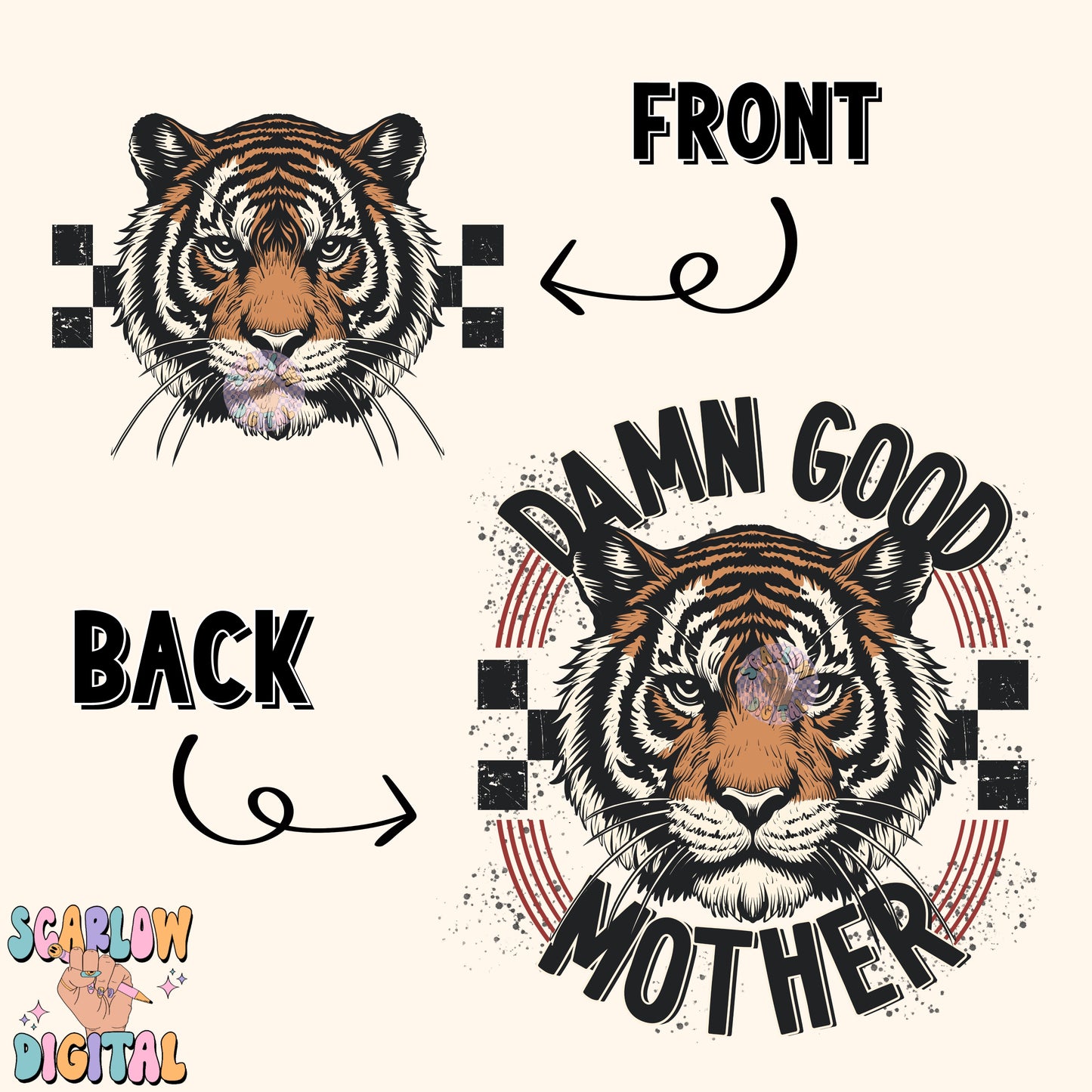 Damn Good Mother Front and Back PNG Digital Design