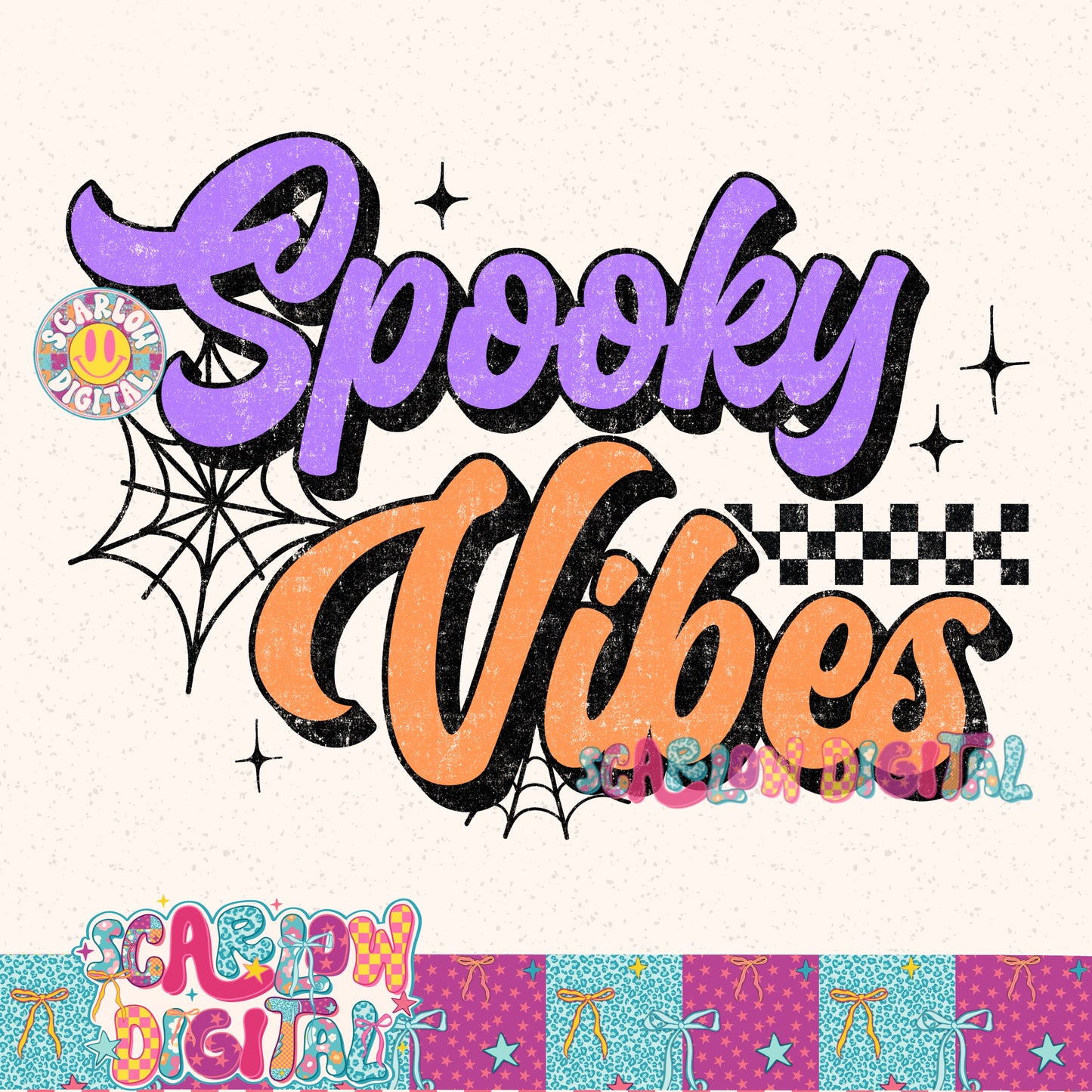Spooky Vibes PNG Digital Design