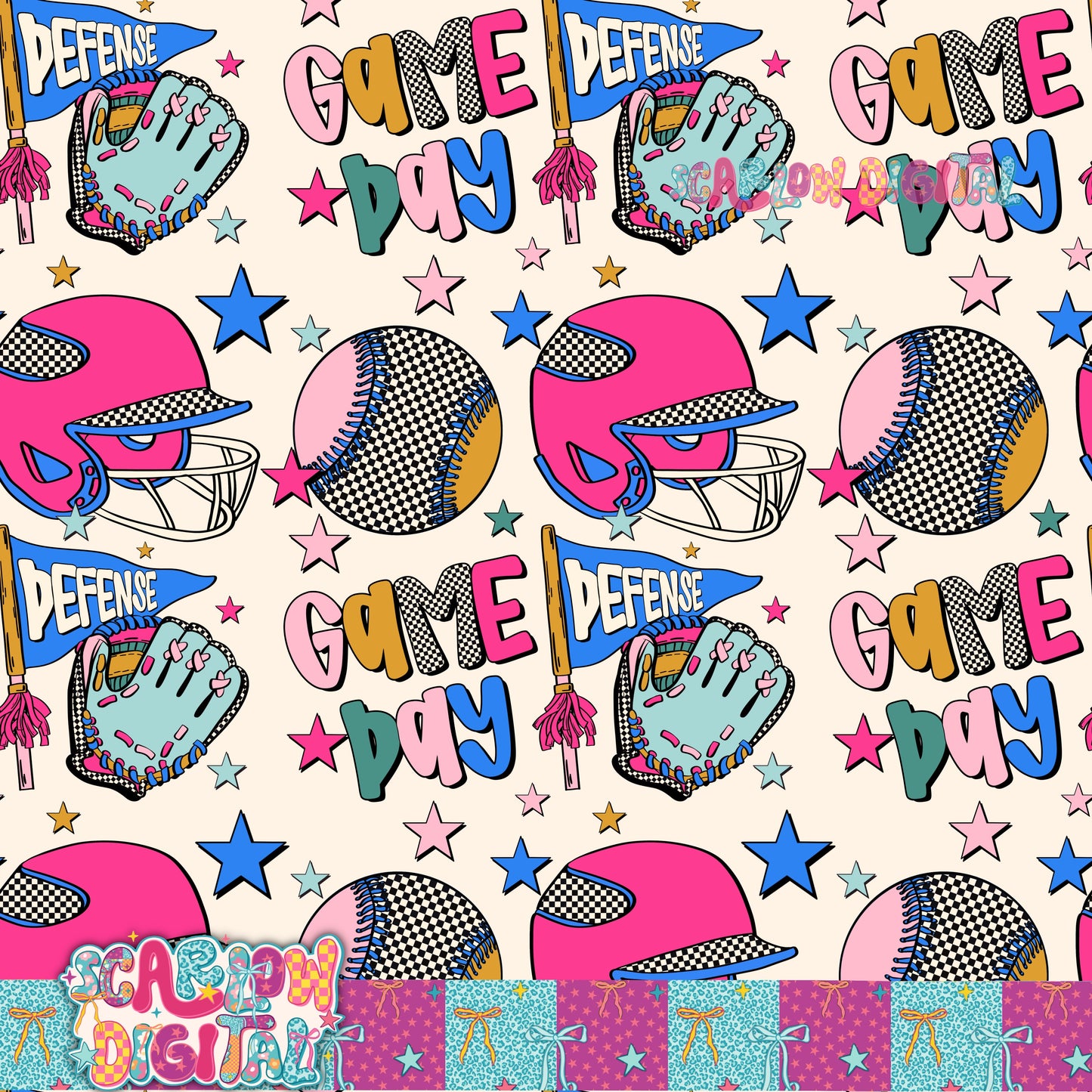 Retro Baseball or Softball PNG Digital Design With AND Without the Helmet's Face Cage