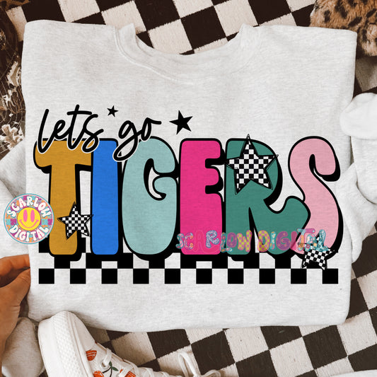 Let's Go Tigers PNG Digital Design