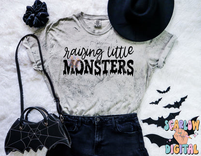 Raising Little Monsters SVG Digital Design Download, cricut cut file svg, halloween png, mama png, spooky mama png, funny mom png designs