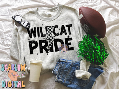 Wildcat Pride PNG Digital Design Download, go Wildcats png, retro mascot png, school spirit png, team spirit png, school png, team name png