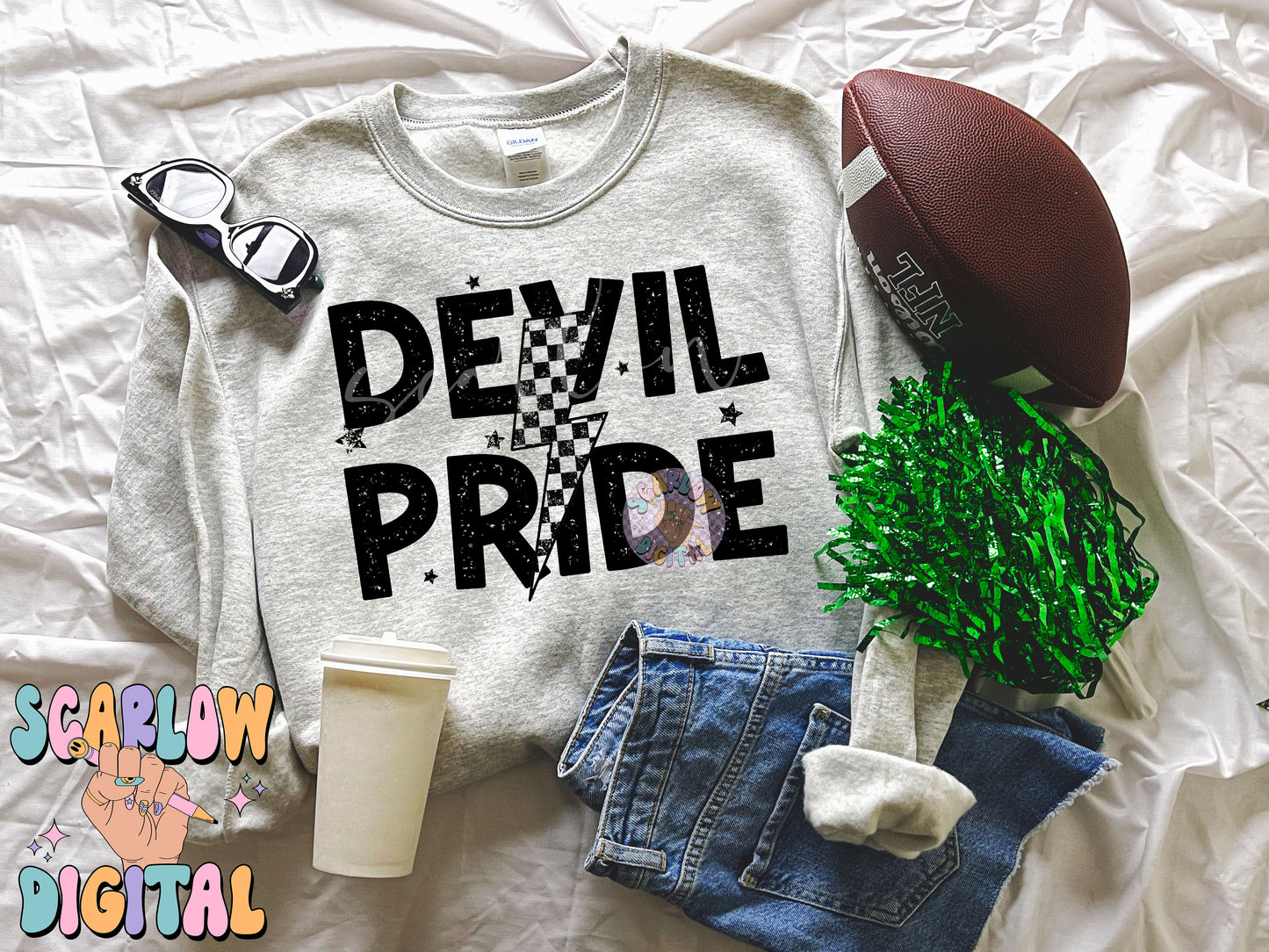 Devil Pride PNG Digital Design Download, go devils png, retro mascot png, school spirit png, team spirit png, school designs, team name png