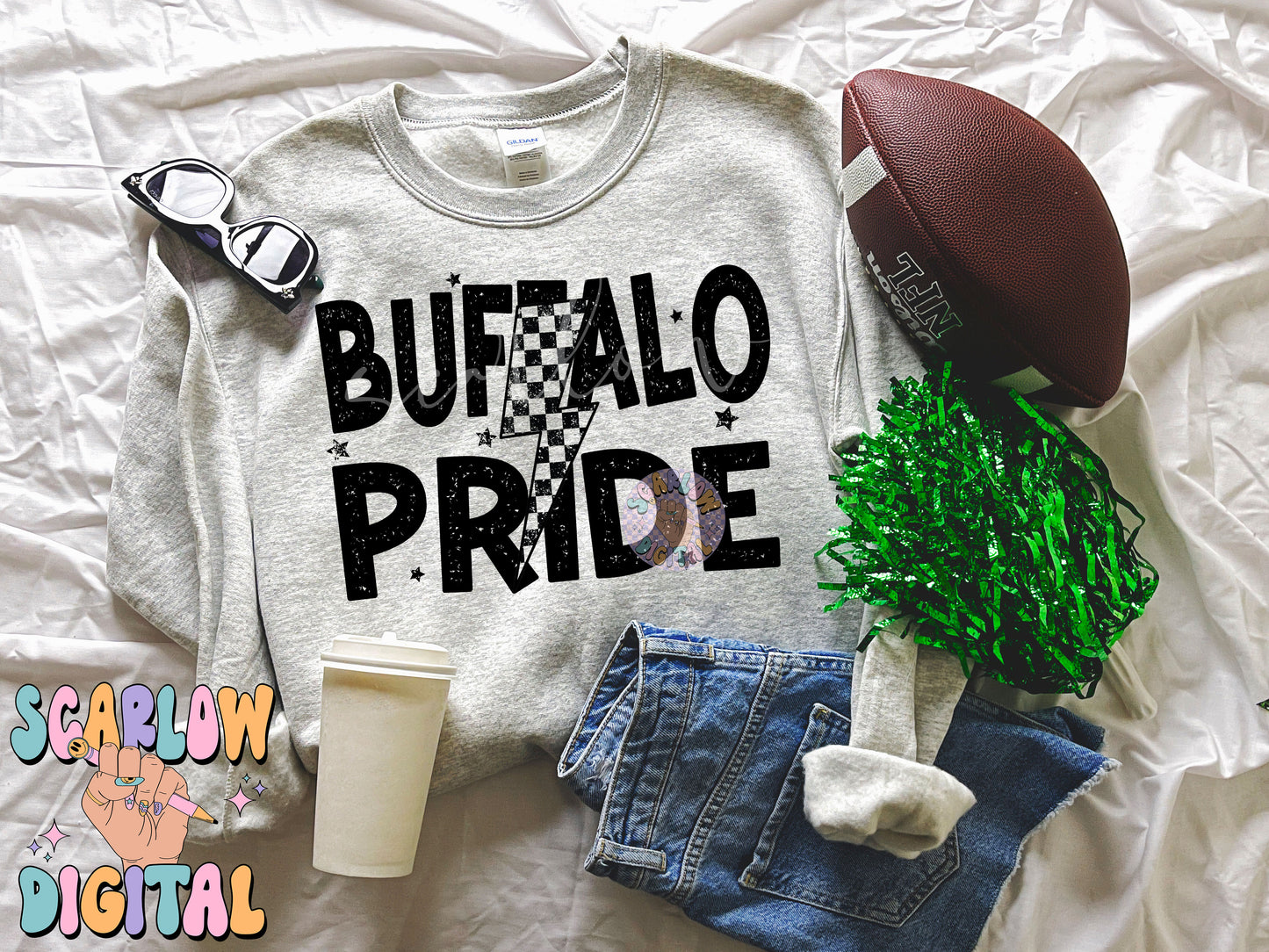 Buffalo Pride PNG Digital Design Download, go buffaloes png, retro mascot png, school spirit png, team spirit png, school png, team name png