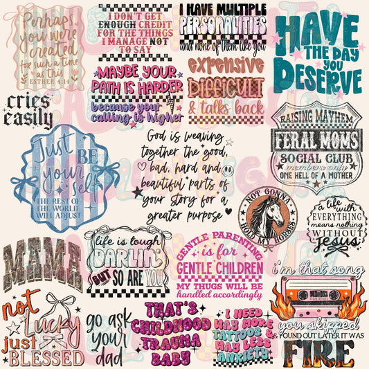 ✨ NEW NEW NEW ✨ Exclusive Design Bundle - Includes 20 PNG Designs!