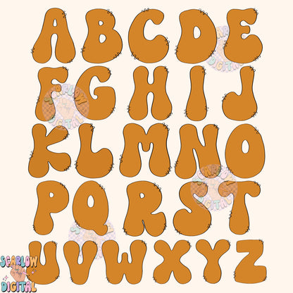 WEBSITE EXCLUSIVE: Christmas Alphabet Doodle Letters Digital Design Download, create-your-own design png, christmas designs, personalized christmas png