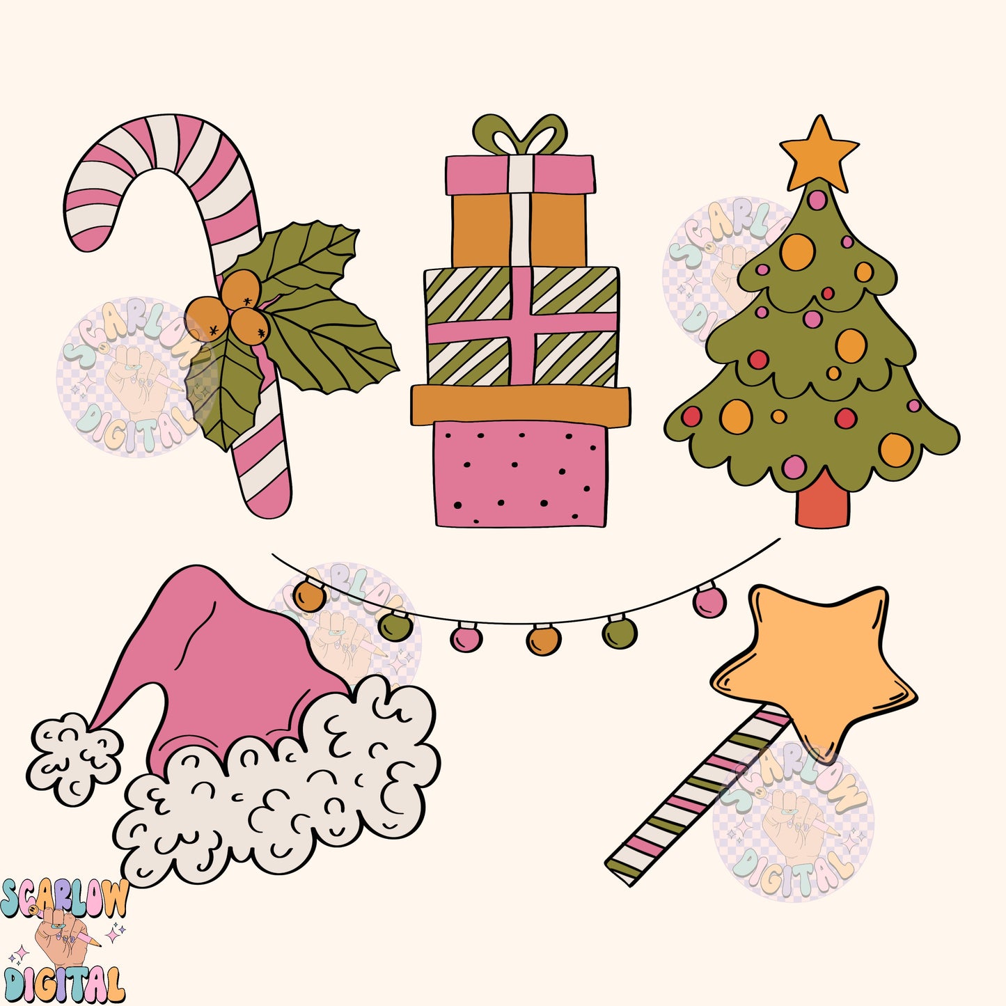 WEBSITE EXCLUSIVE: Christmas Alphabet Doodle Letters Digital Design Download, create-your-own design png, christmas designs, personalized christmas png