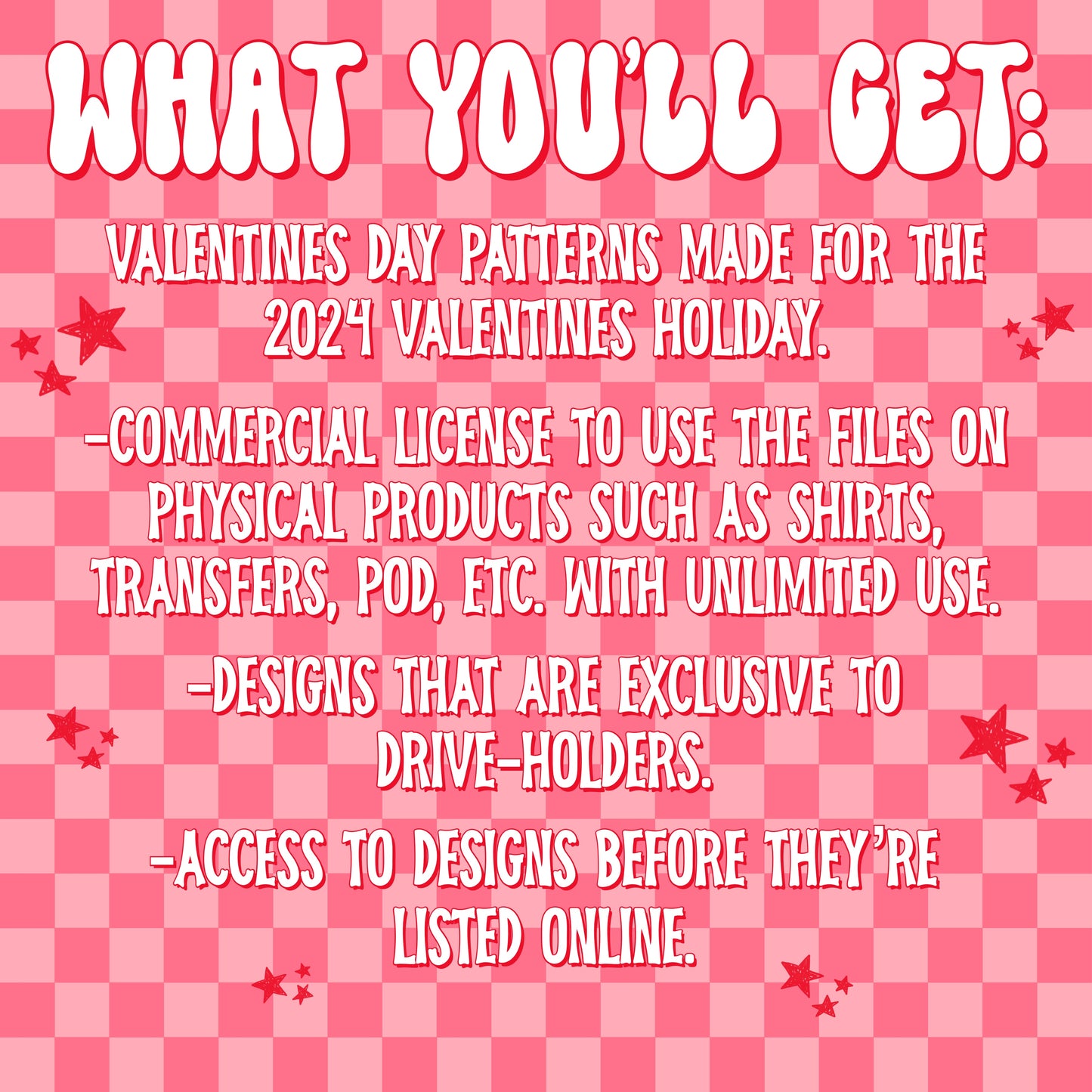 2024 Valentine's Day Drive-Seamless Patterns-Digital Design Downloads
