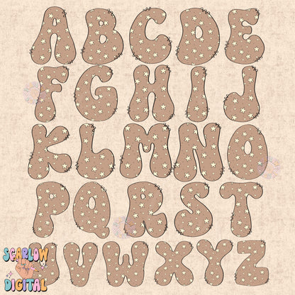 WEBSITE EXCLUSIVE: Western Alphabet Doodle Letters Digital Design Download, create-your-own design png, country boy designs, personalized boy png, southern png, cactus png