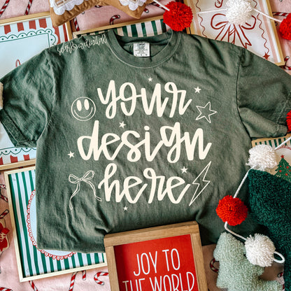 Sage Comfort Colors Christmas Mockup