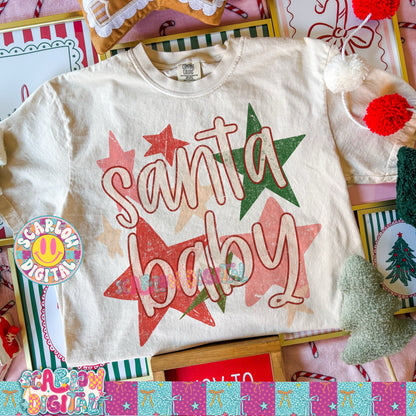 Santa Baby PNG Digital Design Christmas