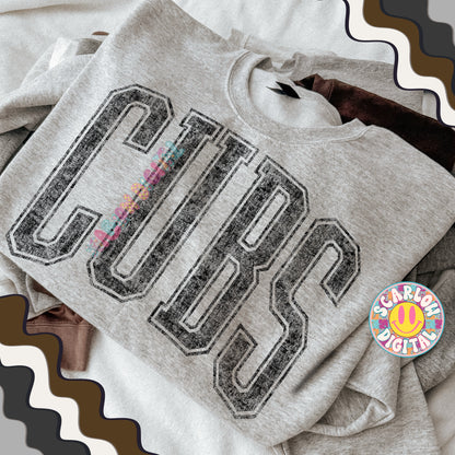 Vintage Cubs PNG Digital Design