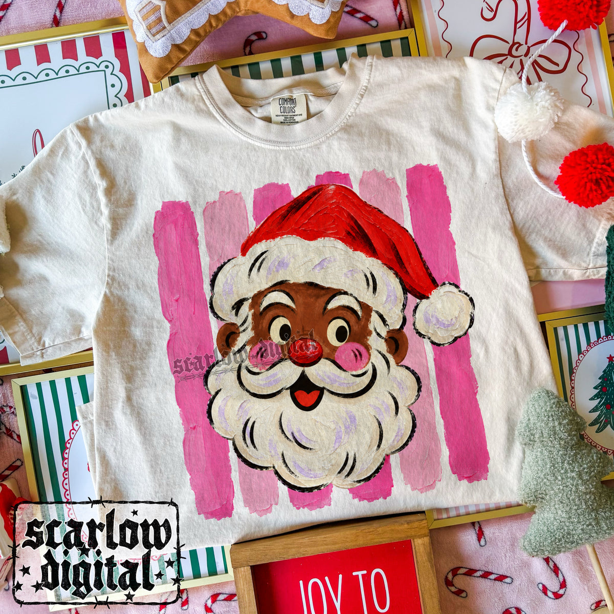 Painted Santa Claus PNG Digital Design