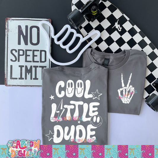 Cool Little Dude Front and Back PNG Digital Design