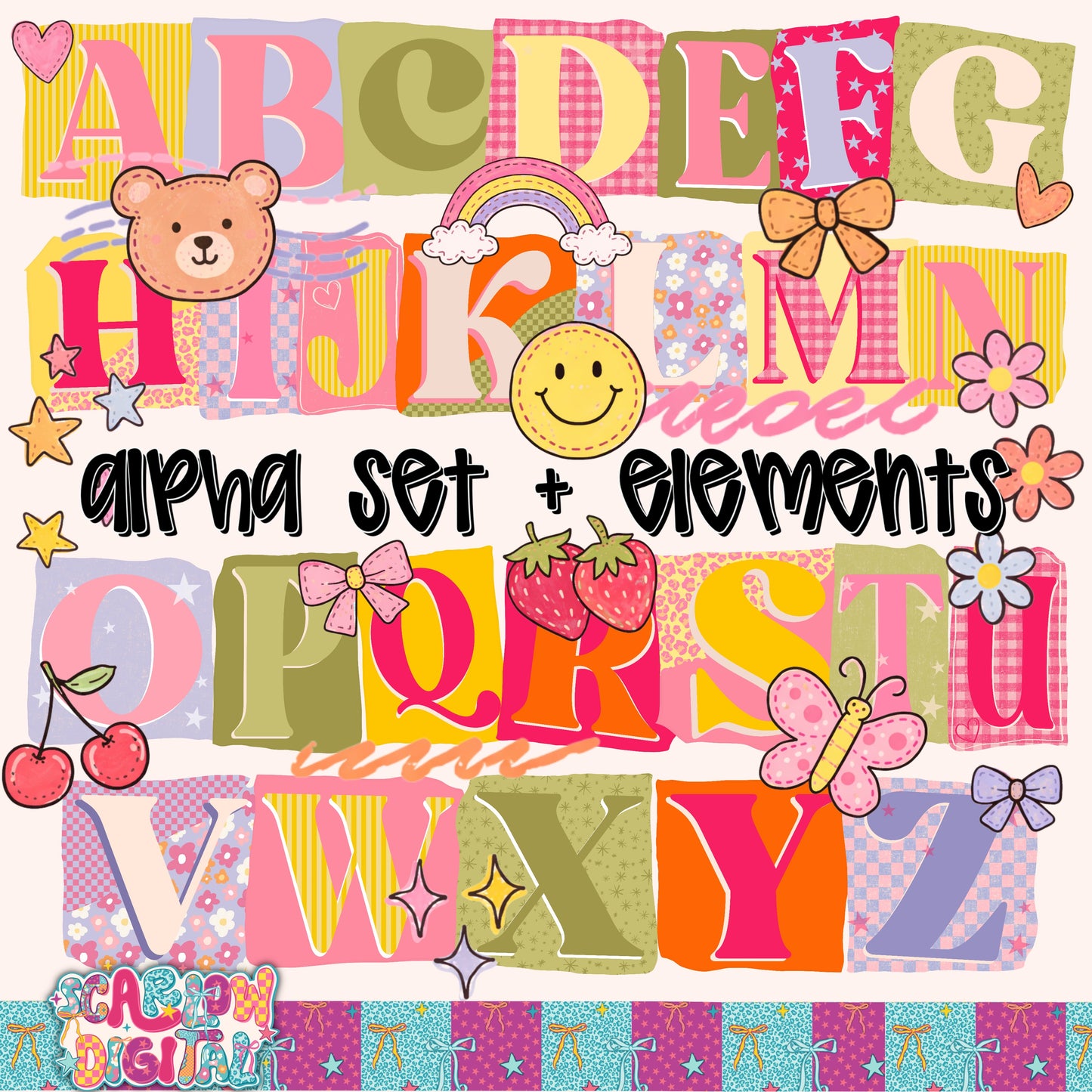 Colorful Magazine Alpha Set Digital Design