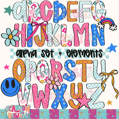 Retro Alpha Set Digital Design