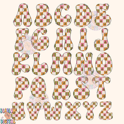 WEBSITE EXCLUSIVE: Christmas Alphabet Doodle Letters Digital Design Download, create-your-own design png, christmas designs, personalized christmas png