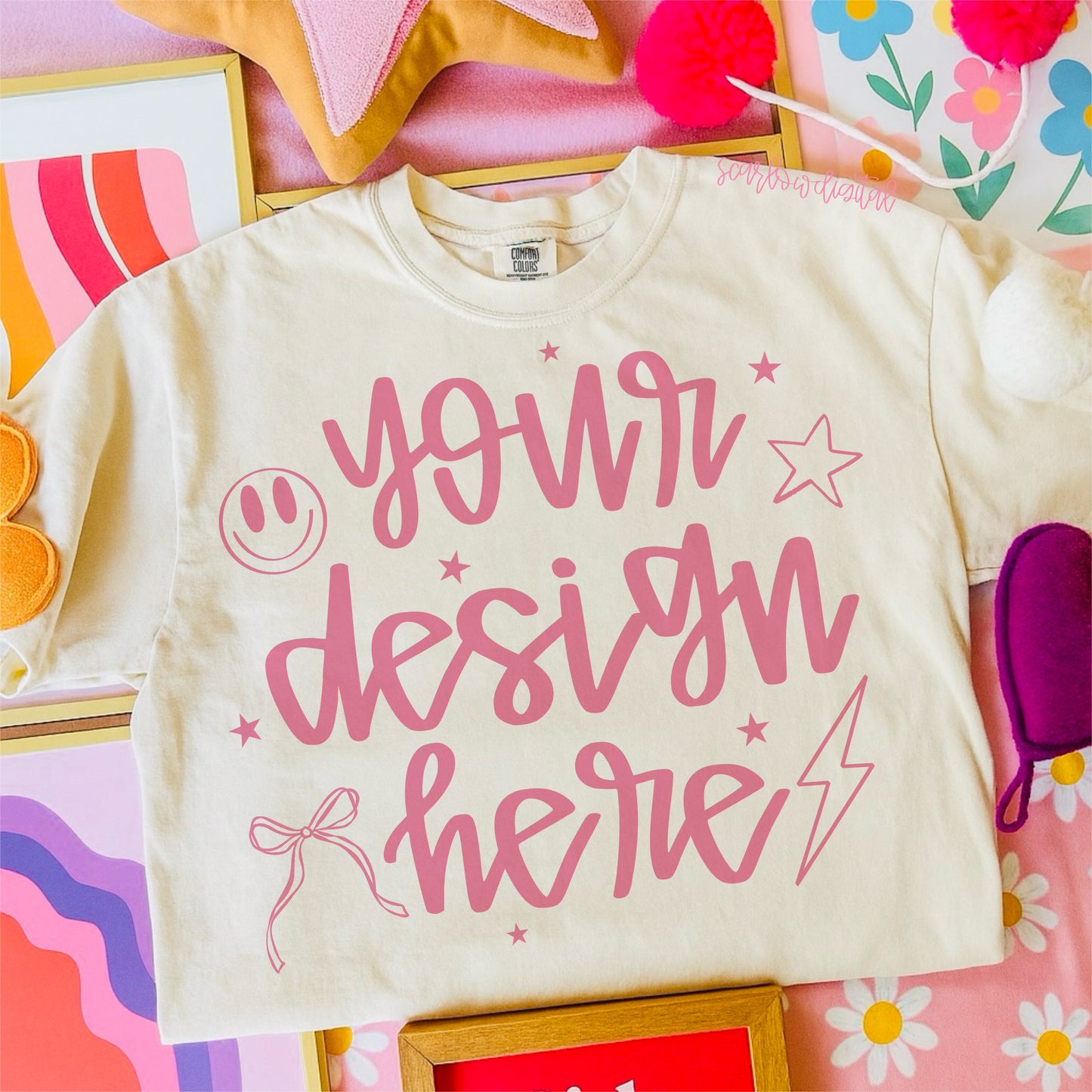 Ivory Comfort Colors Mockup