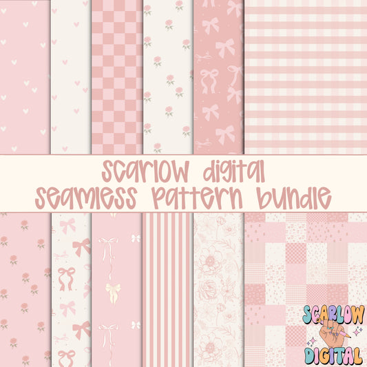 Valentine's Day Seamless Pattern Digital Design Bundle