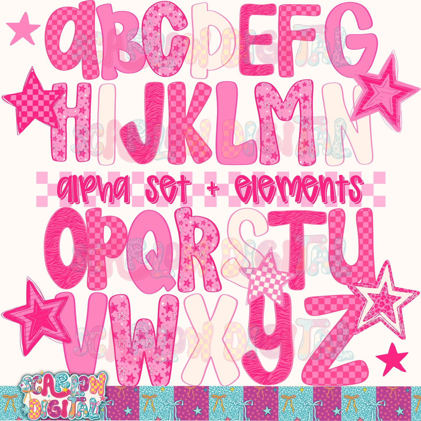 Pink Alpha Set Digital Design