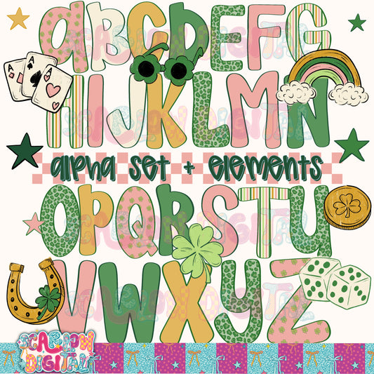 Saint Patrick's Day Alpha Set Digital Design