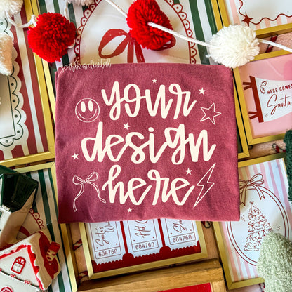 Crimson Comfort Colors Christmas Mockup