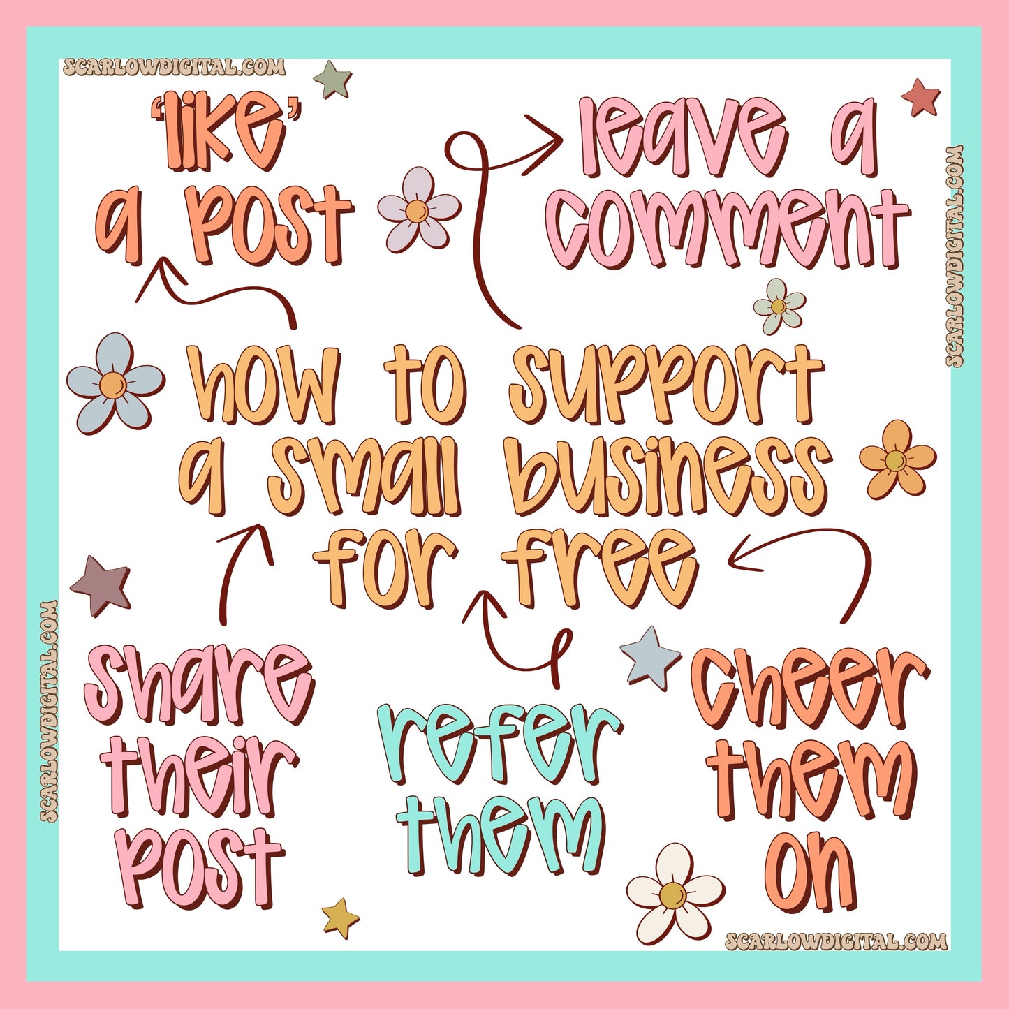 How to Support a Small Business For Free Social Media Post Digital Design Download