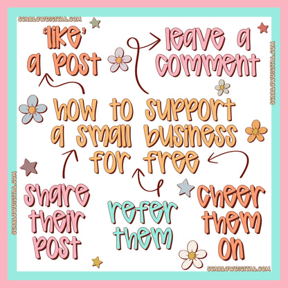 How to Support a Small Business For Free Social Media Post Digital Design Download