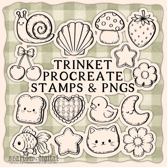 Trinket Procreate Stamps & PNGs