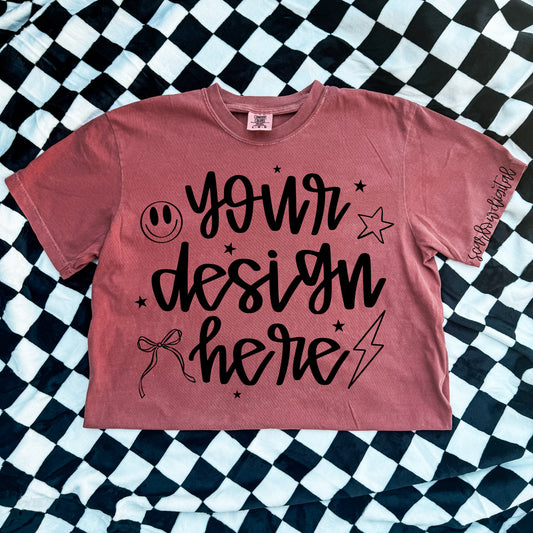 Comfort Colors Crimson Tshirt Mockup