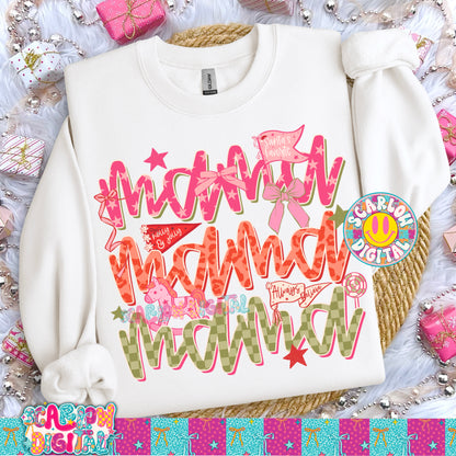 Christmas Mama PNG Digital Design