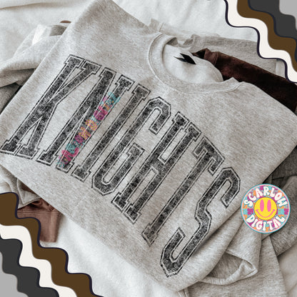 Vintage Knights PNG Digital Design