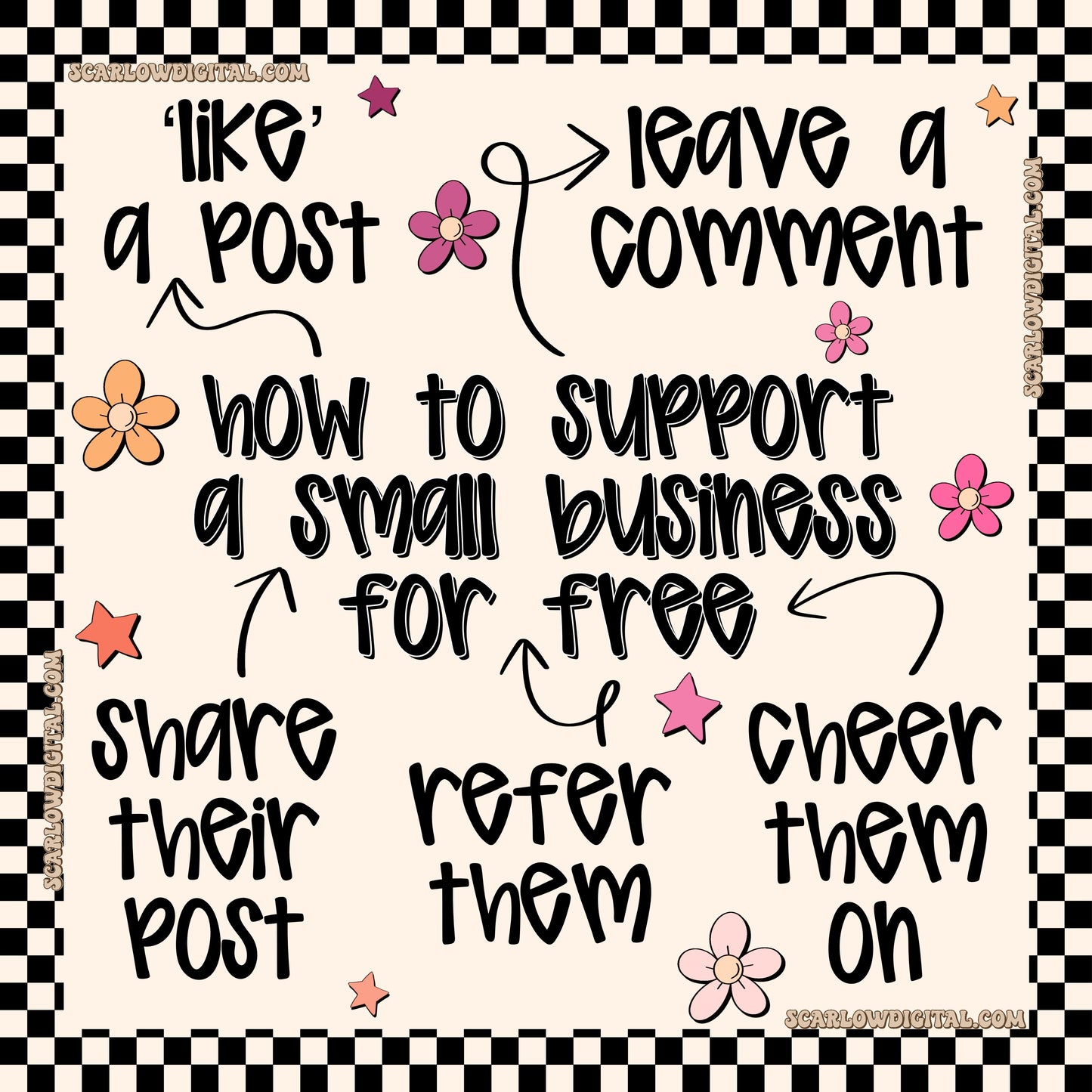 How to Support a Small Business For Free Social Media Post Digital Design Download