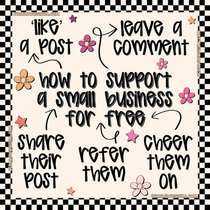 How to Support a Small Business For Free Social Media Post Digital Design Download