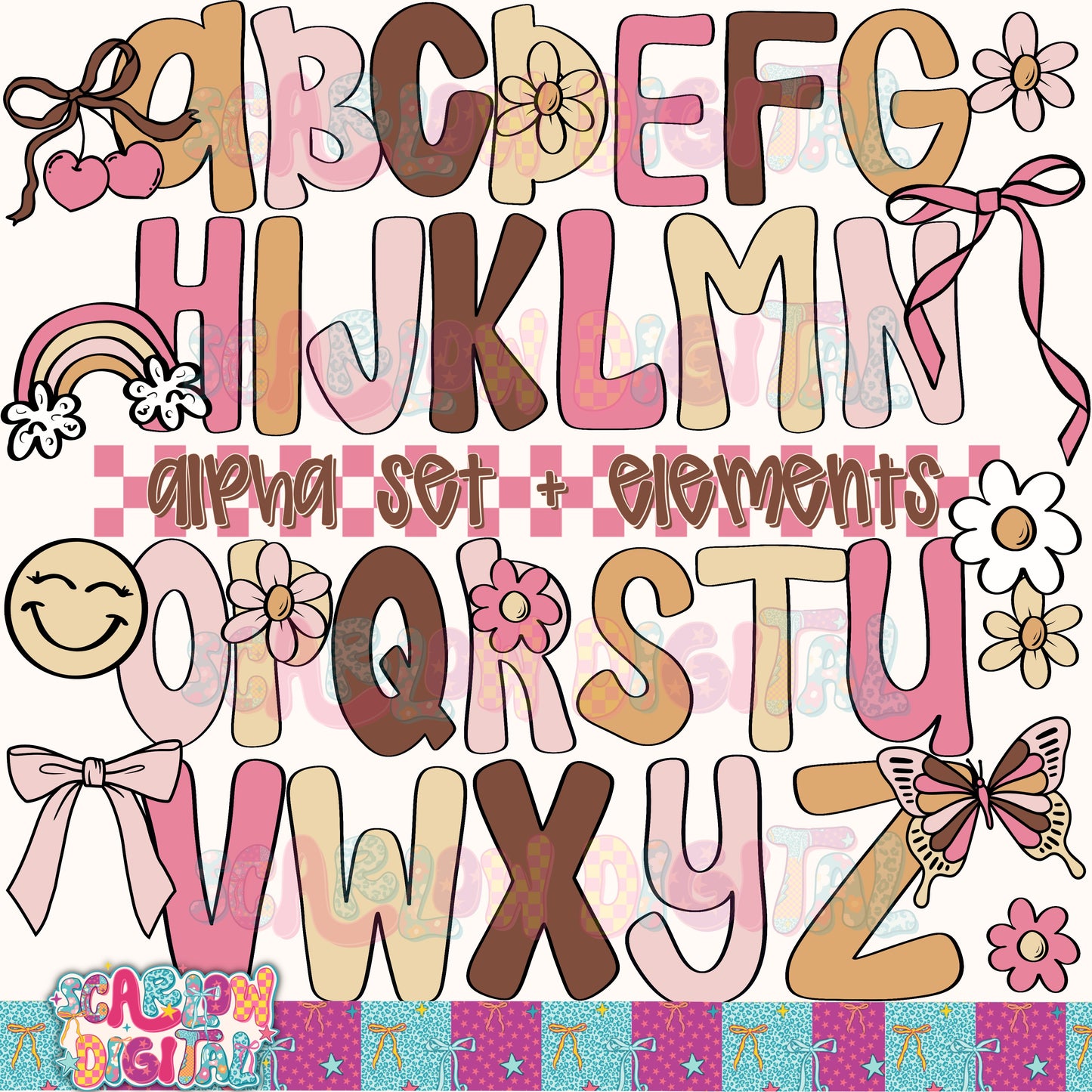 Girl Alpha Set Digital Design