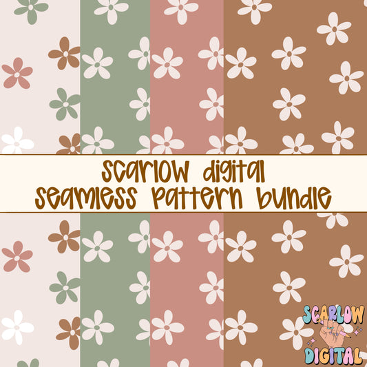 Flowers Seamless Pattern Bundle