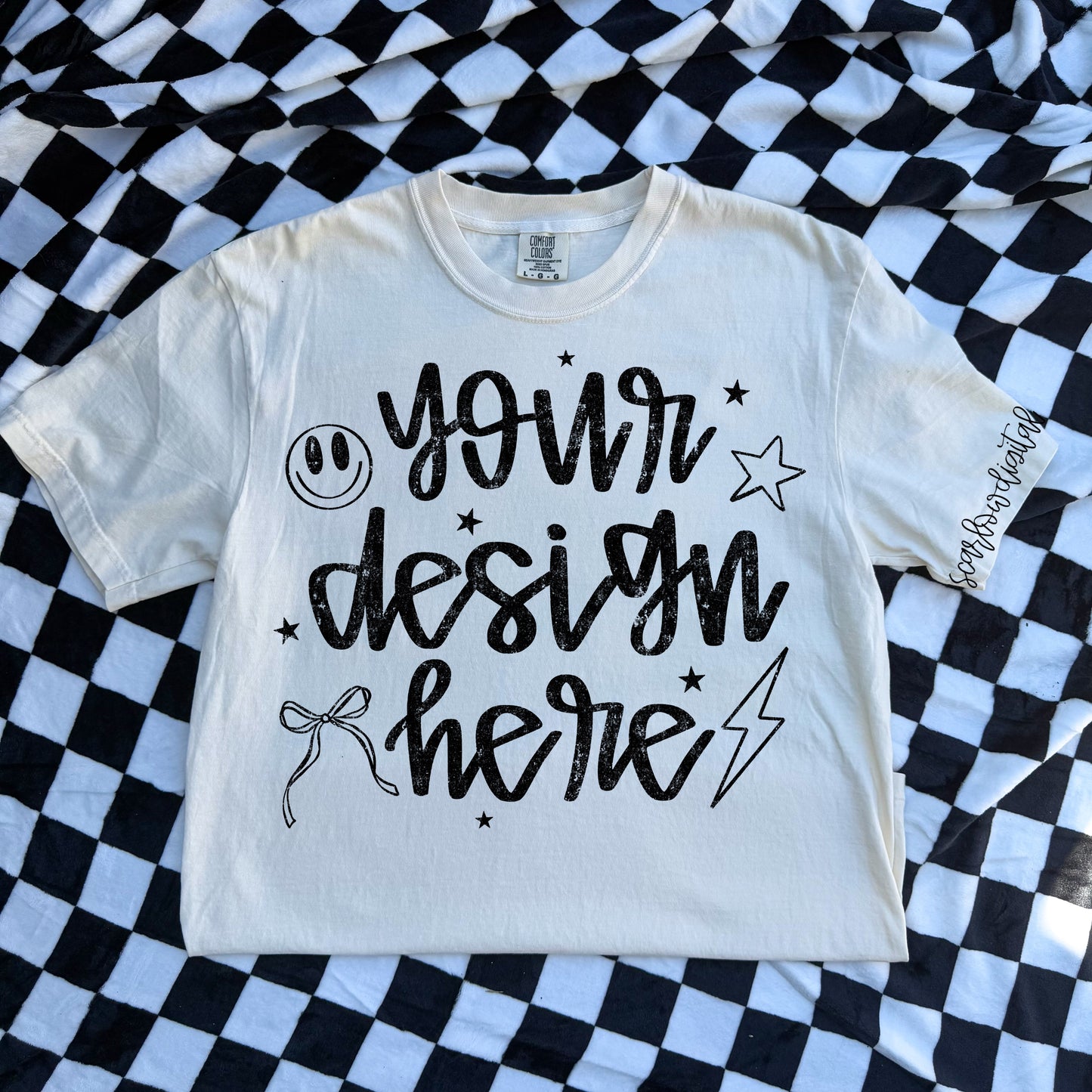 Comfort Colors Ivory Tshirt Mockup