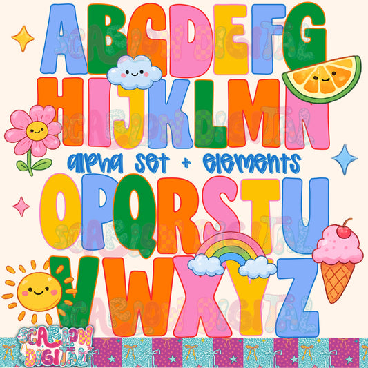 Happy Alpha Set Digital Design