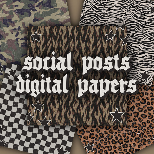 Social Media Post Digital Paper Bundle