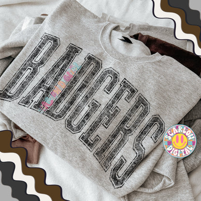 Vintage Badgers PNG Digital Design