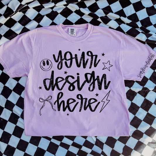 Comfort Colors Orchid Tshirt Mockup