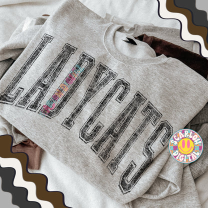 Vintage Ladycats PNG Digital Design