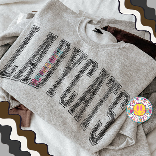 Vintage Ladycats PNG Digital Design