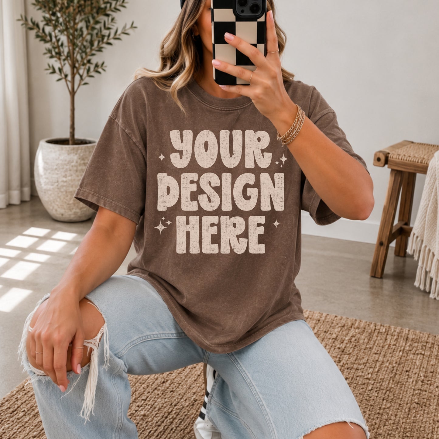 Espresso Comfort Colors Unisex Garment-Dyed Heavyweight T-Shirt 1717 Mockup