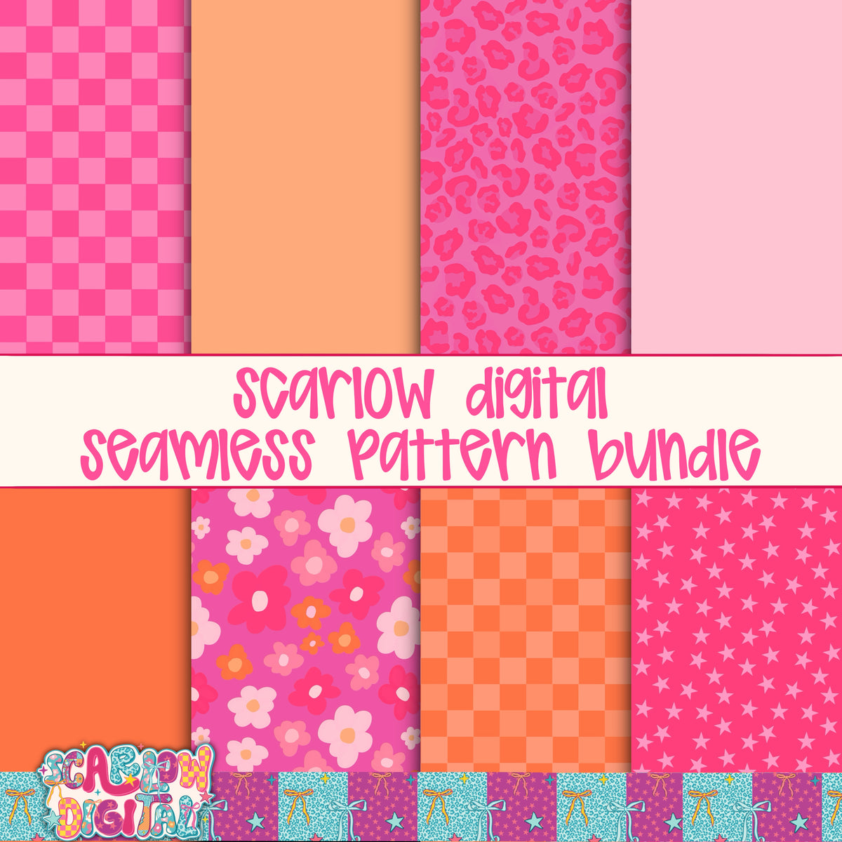 Preppy Seamless Bundle Digital Design – Scarlow Digital