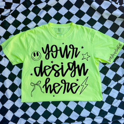 Comfort Colors Neon Lemon Tshirt Mockup