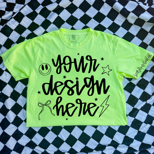 Comfort Colors Neon Lemon Tshirt Mockup