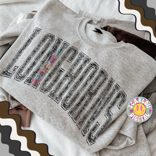 Vintage Longhorns PNG Digital Design